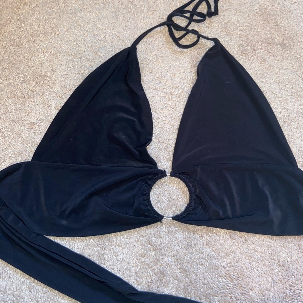 Nastygal ring halter neck crop top